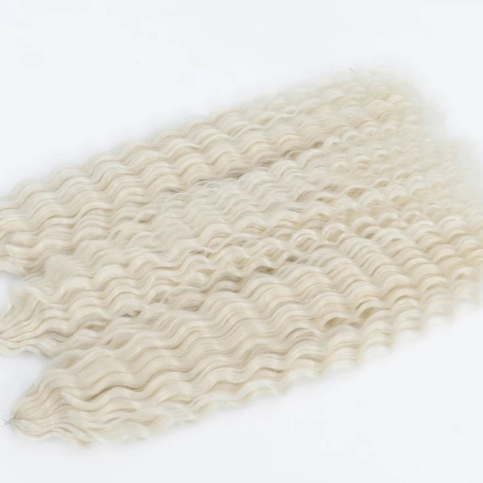 Ariel Curl Water Wave Twist Crochet Hair Extensions | Synthetic Ombre Braiding Hair 22-30 Inch - view 35