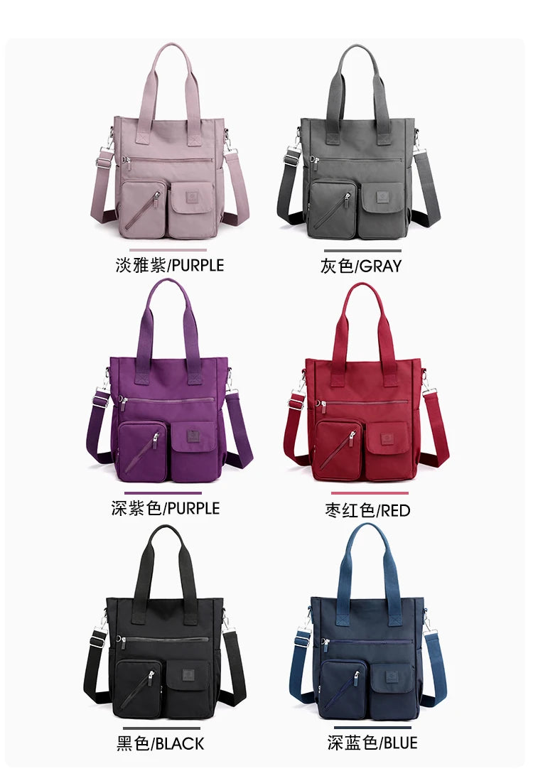 Women's Shoulder Bag High Quality Top-handle Bag Nylon Female Travel Bags | Large Capacity Shopping Bags Crossbody Bag For Ladies Luxegan