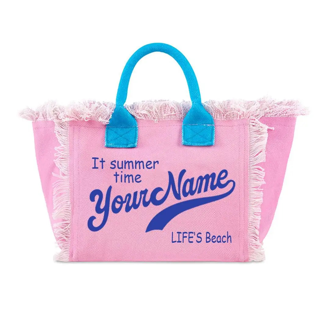 Customizable Fashion Canvas Bucket Tote | Large Capacity Commuting & Beach Bag Luxegan