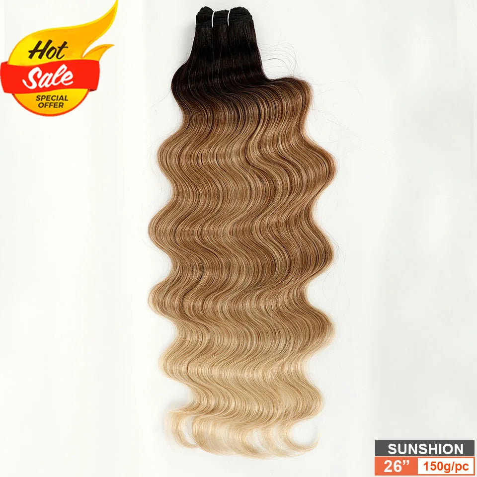 Synthetic Body Wave Hair Extensions | 26–30 Inch | 150–200g