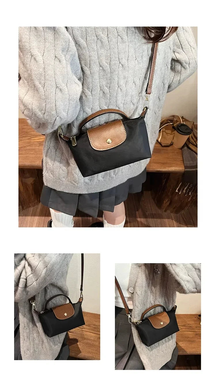 Mini Colorblock Shoulder Bag | Casual & Versatile Zipper Handbag Luxegan