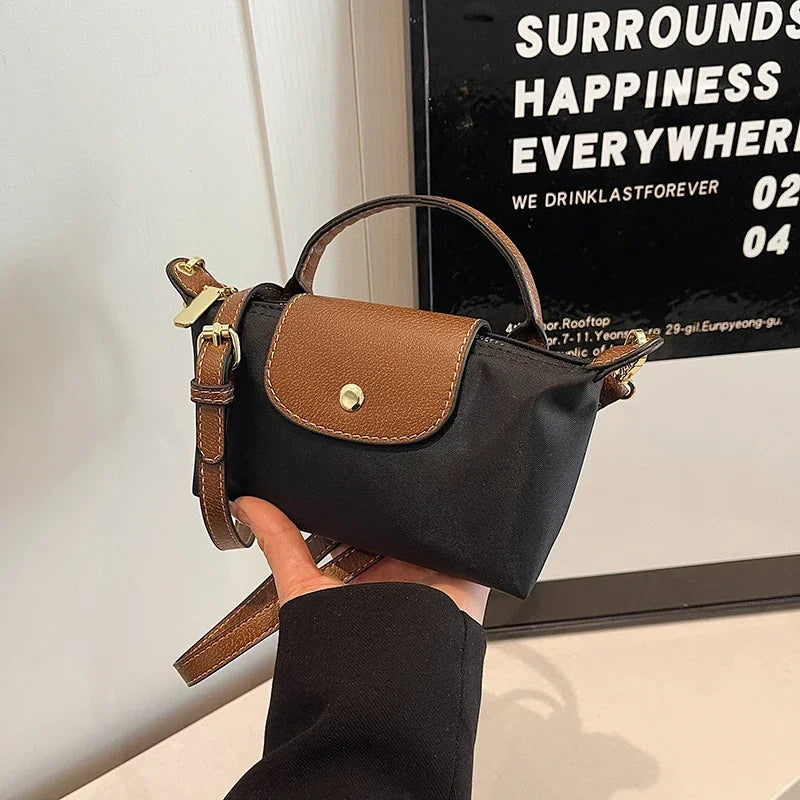 Mini Colorblock Shoulder Bag | Casual & Versatile Zipper Handbag Luxegan