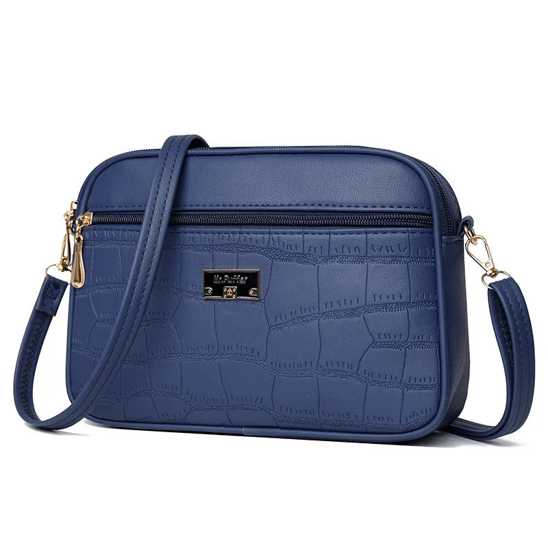 New Women's Lingge Quilted PU Small Square Bag | Fashion One Shoulder Crossbody Messenger Handbag for Foreign Trade Luxegan