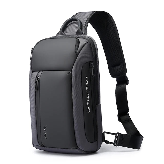 Bange Waterproof Chest Bag | Sophisticated "Box" Silhouette | Large Capacity Casual Shoulder Satchel | "Dignified" High-Performance Oxford Crossbody for Radiant Versatile Styling Luxegan