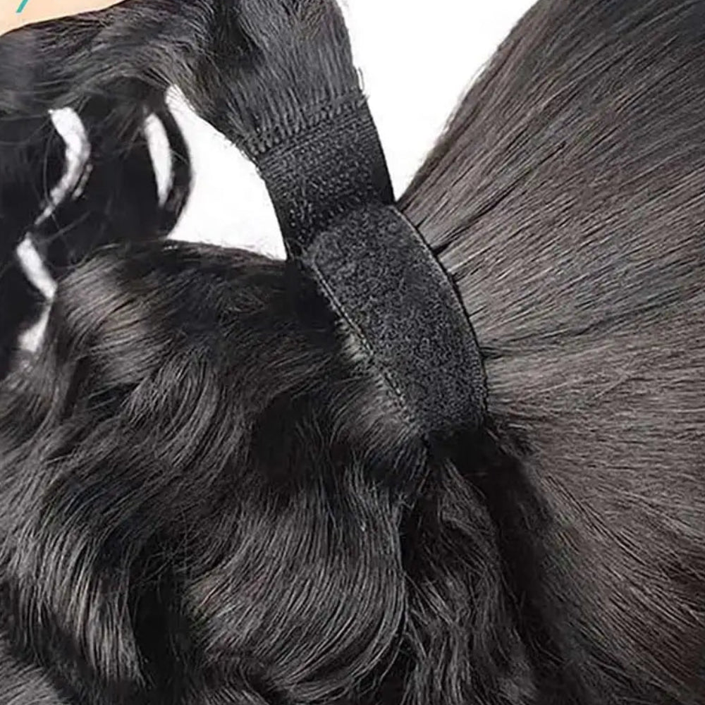 Kinky Curly Wrap-Around Ponytail | Sophisticated "100g Clip-In" Silhouette | Elegant "Natural Color" Hair Extension | "Dignified" Brazilian Remy Hair Piece for Radiant Versatile Styling Luxegan