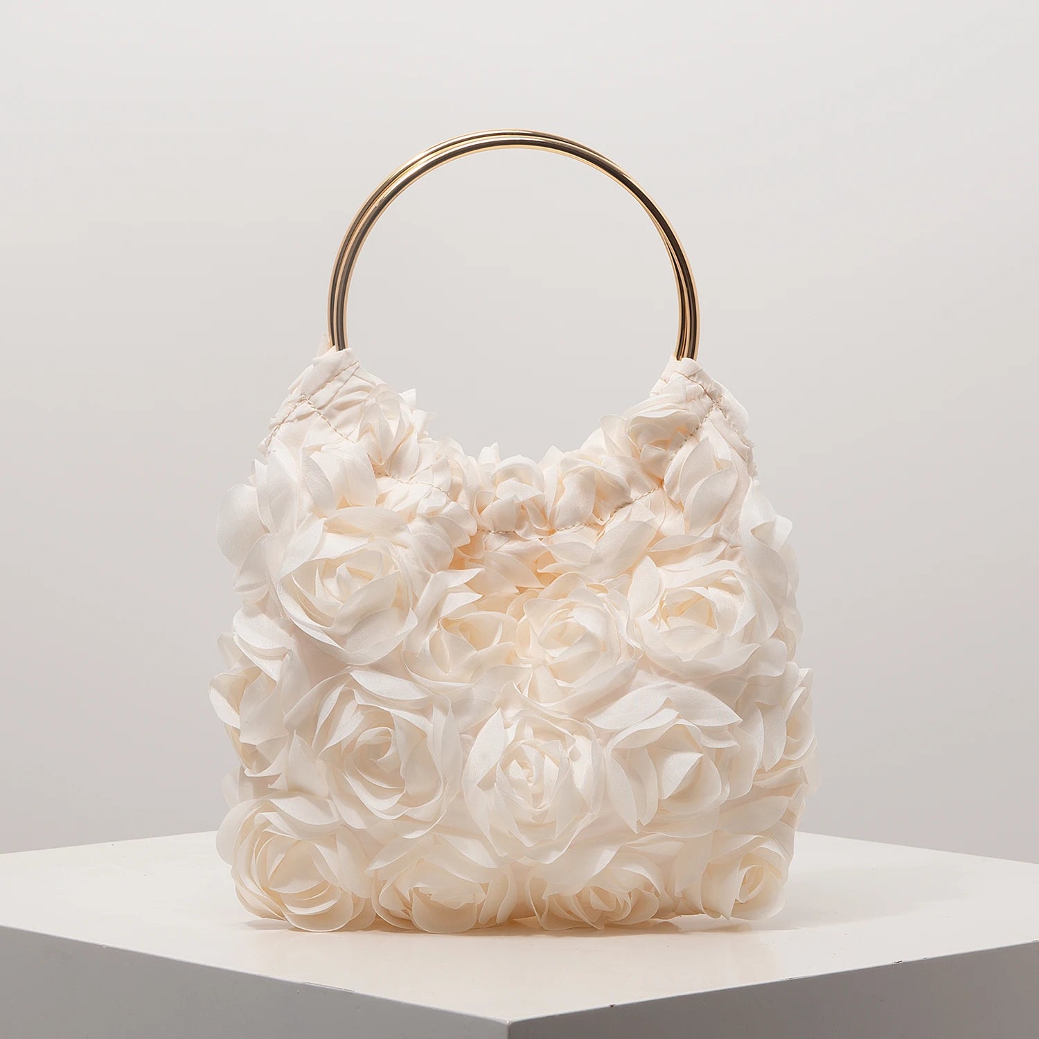 Luxury Rose Flower Tote Bags for Ladies | Elegant Party Bag & Wedding Handbag Luxegan