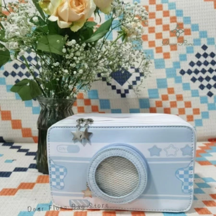 New Design Small Camera Ita Bag | Fashionable Cute Girl Transparent DIY Cosplay Shoulder Bags | Street Trend Box Messenger Crossbody Bag Luxegan