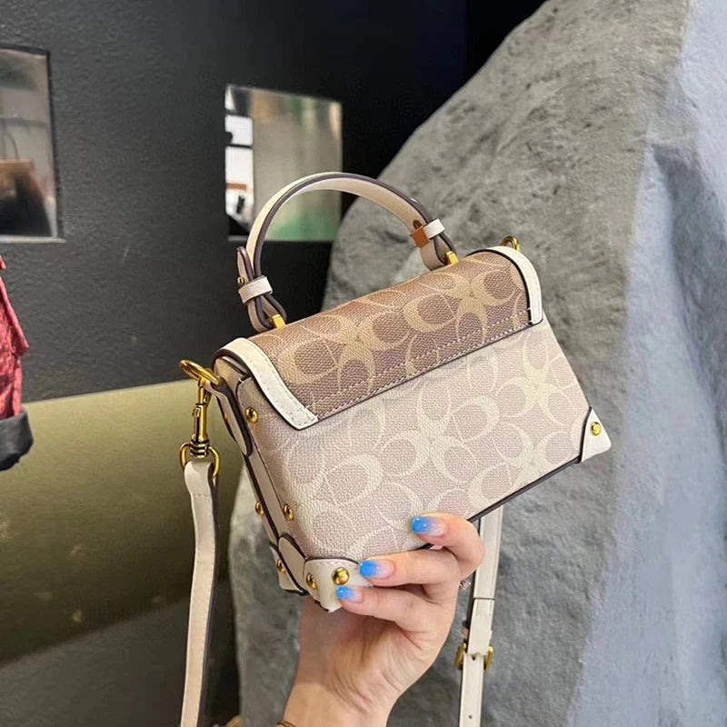 Brand Premium Graffiti Box Small Square Bag | Designer Autumn & Winter Satchel Handbag | Fashionable PVC Single Shoulder Crossbody Bag | Trendy Women’s Streetwear Purse (Model 8099) Luxegan