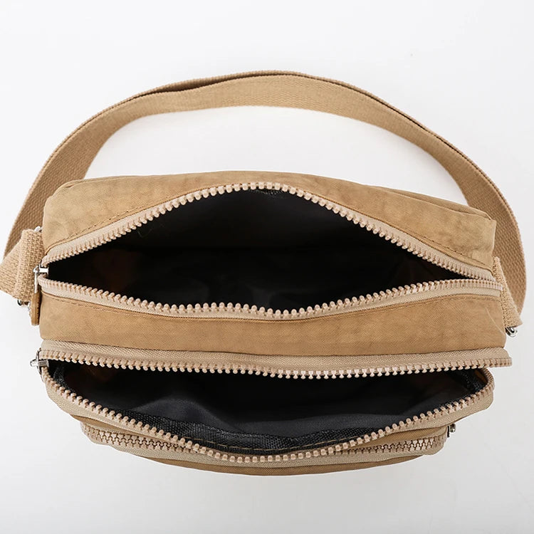 Multifunctional Nylon Shoulder Bag | Casual Fold-Over Crossbody for Work & Daily Life Luxegan