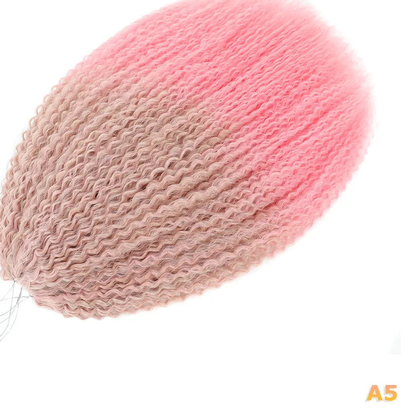 Afro Kinky Curly Crochet Hair Extensions – Kanekalon Ombre Braiding Hair 20–28in | 35 Strands/Pack - view 25