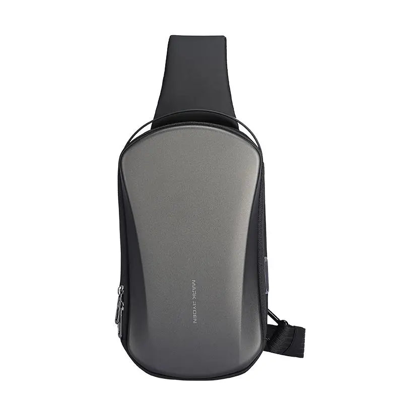Multifunction USB Crossbody Bag for Men | TPU Waterproof Travel Sling Messenger Pack | Large Capacity Anti-Theft Chest Bag Luxegan