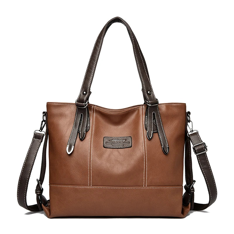 Four Arrows Genuine Brand Luxury Handbag | Top Quality PU Leather Large Shoulder Bag | Designer Crossbody with Sequined Accents & Color-Blocking Strap Luxegan