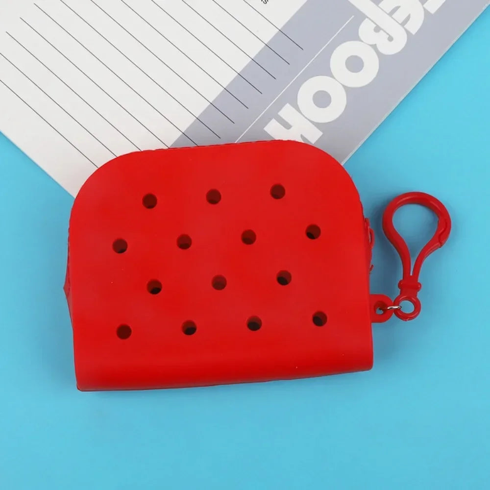 New Summer Bag Holes Coin Purse | Cute Silicone Mini Card Holder & Zipper Money Bag (Unisex) Luxegan