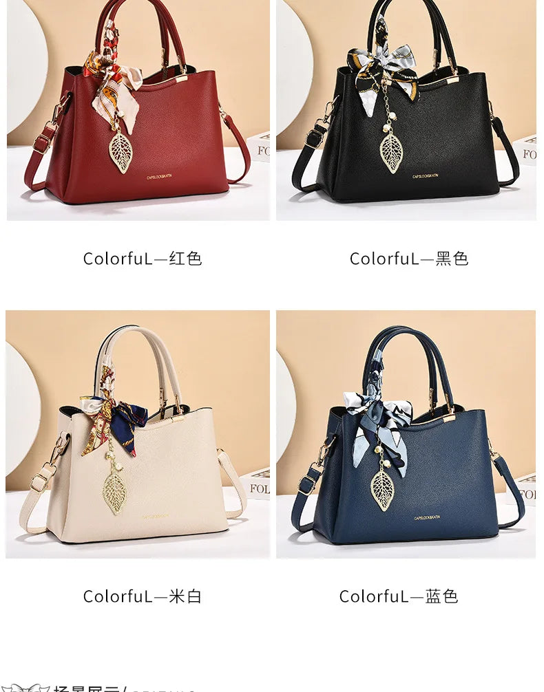 Wedding Banquet Red Handbag | Fashionable High-end Texture & Large Capacity Tote Luxegan