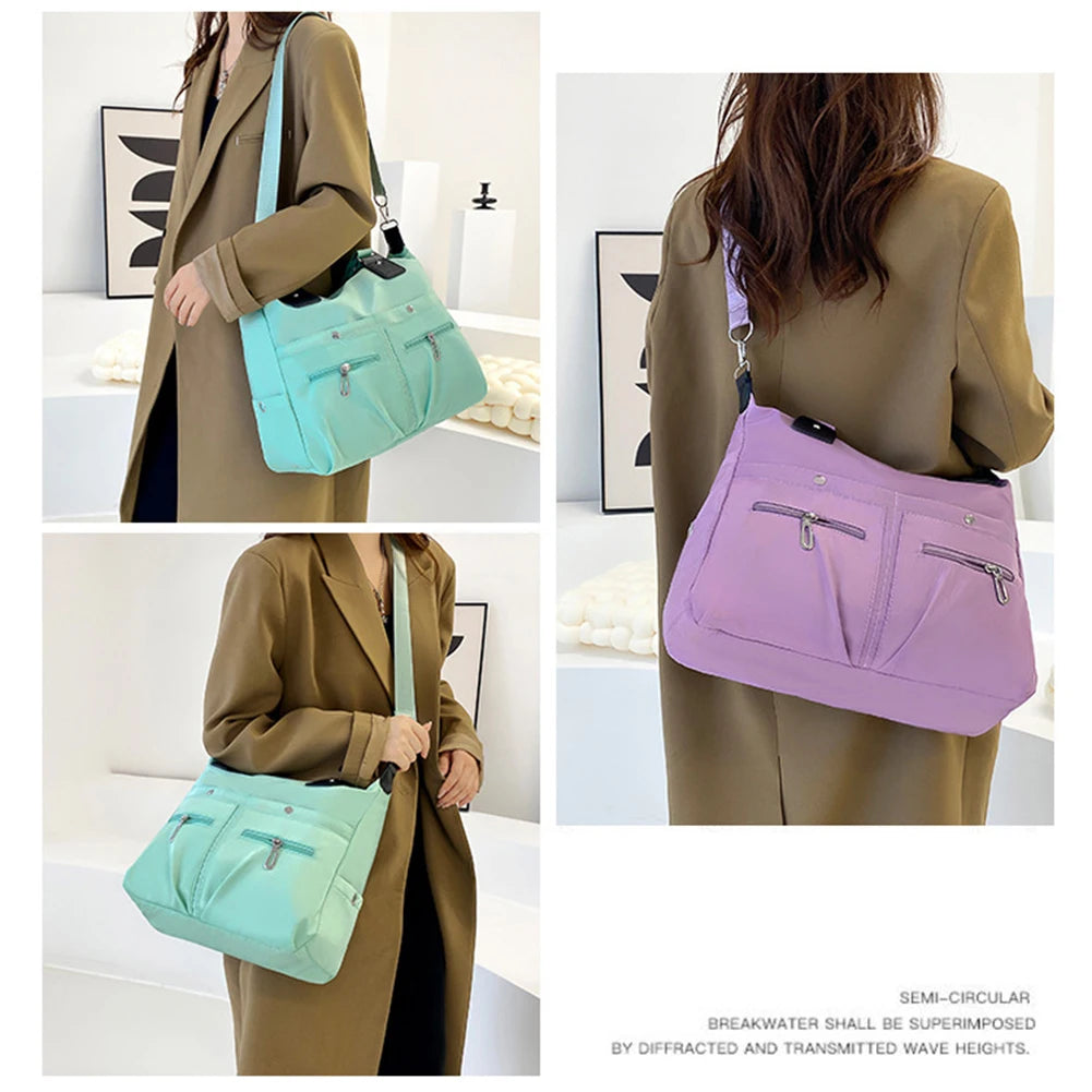 Woman Vintage Handbag Casual Crossbody Shoulder Bag | Nylon Waterproof Messenger Bags for Ladies | Diagonal Bag Travel Purses Luxegan
