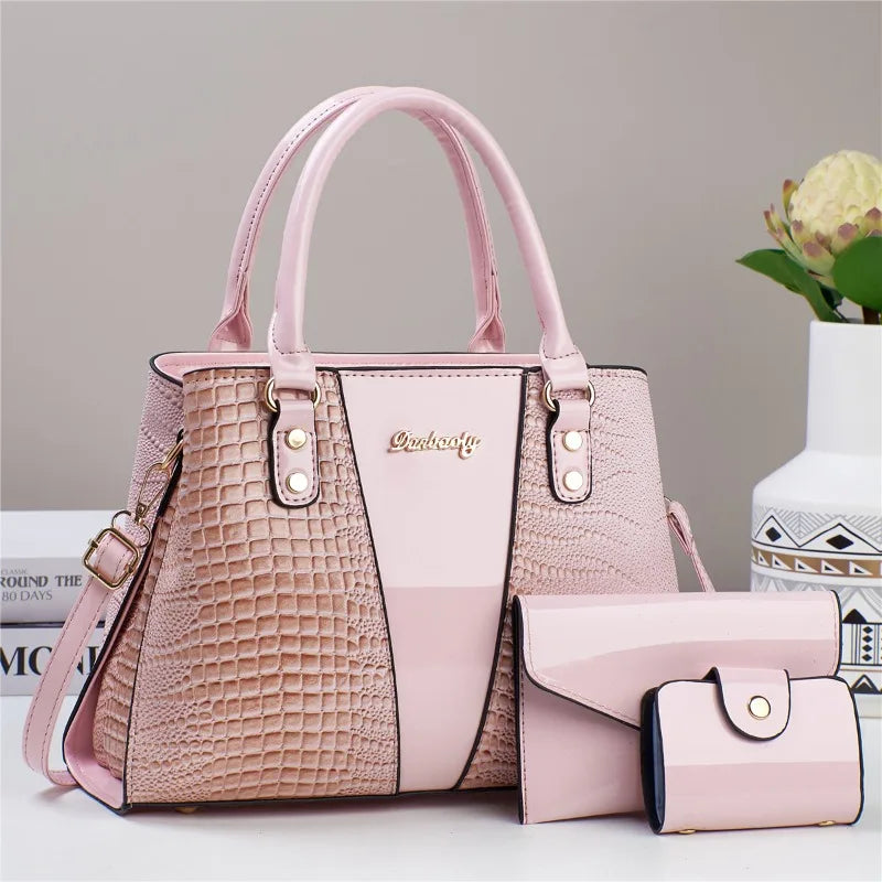 3-Piece Set Casual Tote Bags | Large Capacity Shoulder Bag & Fashion Messenger Bags Luxegan