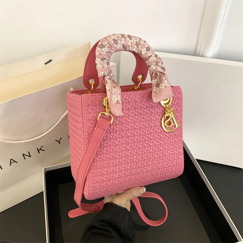 Woven Princess Handbag | Silk Scarf Satchel & Crossbody Luxegan