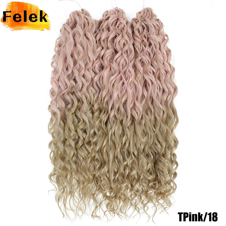 Jessica Hair Deep Wavy Twist Crochet Hair 22 Inch | 100G | 54 Colors | 3 Packs/Lot