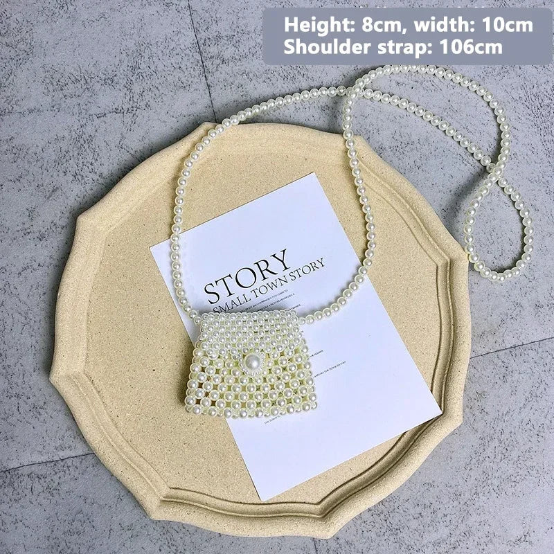 Heart Mini Bag | Cute Pearl Shoulder & Crossbody Bag Luxegan