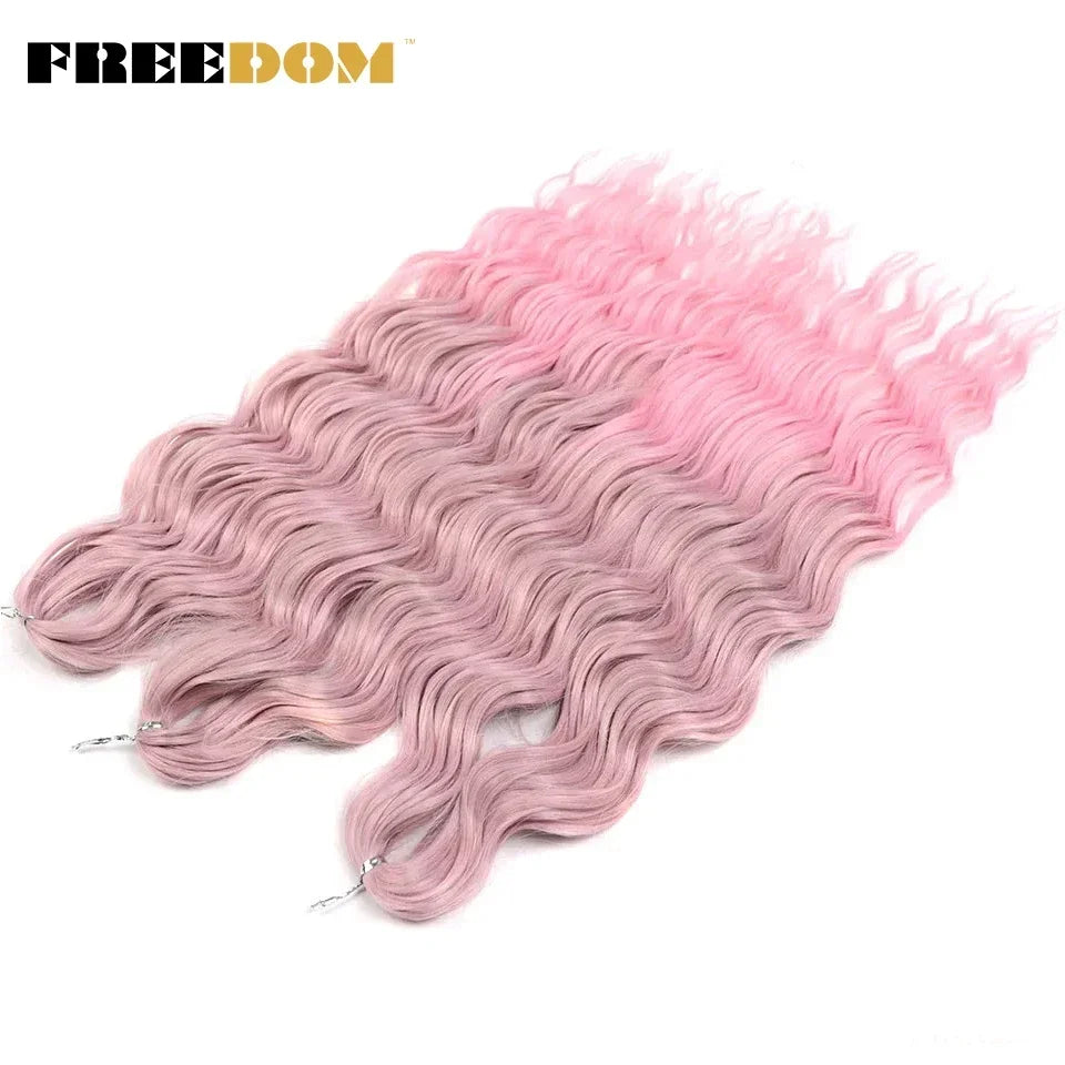 FREEDOM Synthetic Water Wave Crochet Braiding Hair 24 Inch – Ombre & Multi-Tone | 88 Colors | 300g - view 25