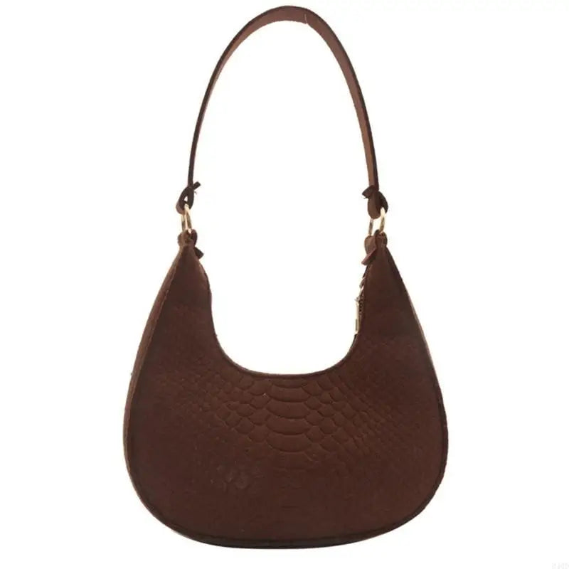 NEW Felt-Texture Armpit Bag | Soft PU Leather Solid Color Shoulder Bag | Fashion Women's Hobo Handbag Luxegan