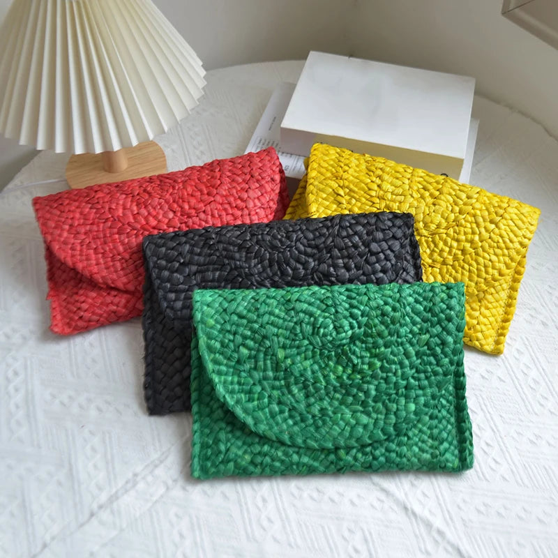 Woven Beach Clutch | Summer Straw Hand Bag & Purse Luxegan