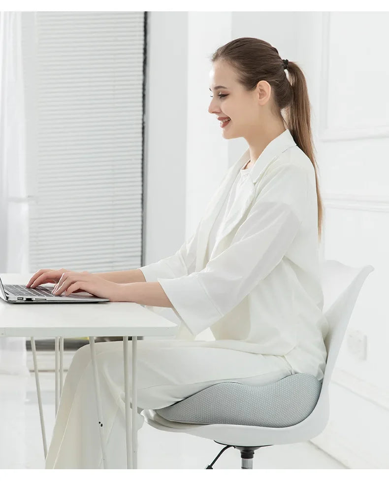 Comfort Memory Foam Office Chair Cushion | Sophisticated "Coccyx & Sciatica" Relief Silhouette | Elegant Tailbone & Prostate Support Pad | "Dignified" High-Performance Massage Cushion for Radiant Versatile Styling Luxegan