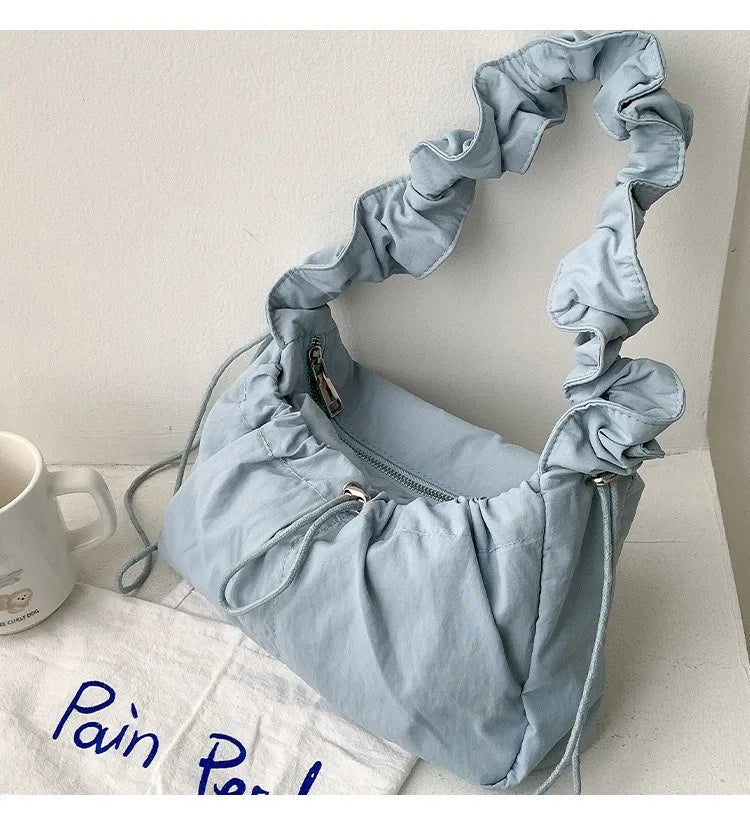 Simple Fashion Fold Shoulder Bag | Vintage Casual Designer Underarm Crossbody Bag Women | New Luxury Handbags High Quality Luxegan