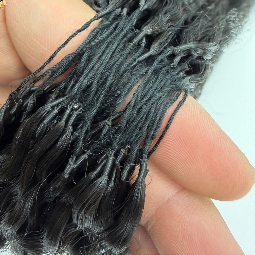 Kinky Straight Feather Crochet Human Hair Extensions – Pre-Looped Crochet Hair for Braiding | 12"–24" Luxegan