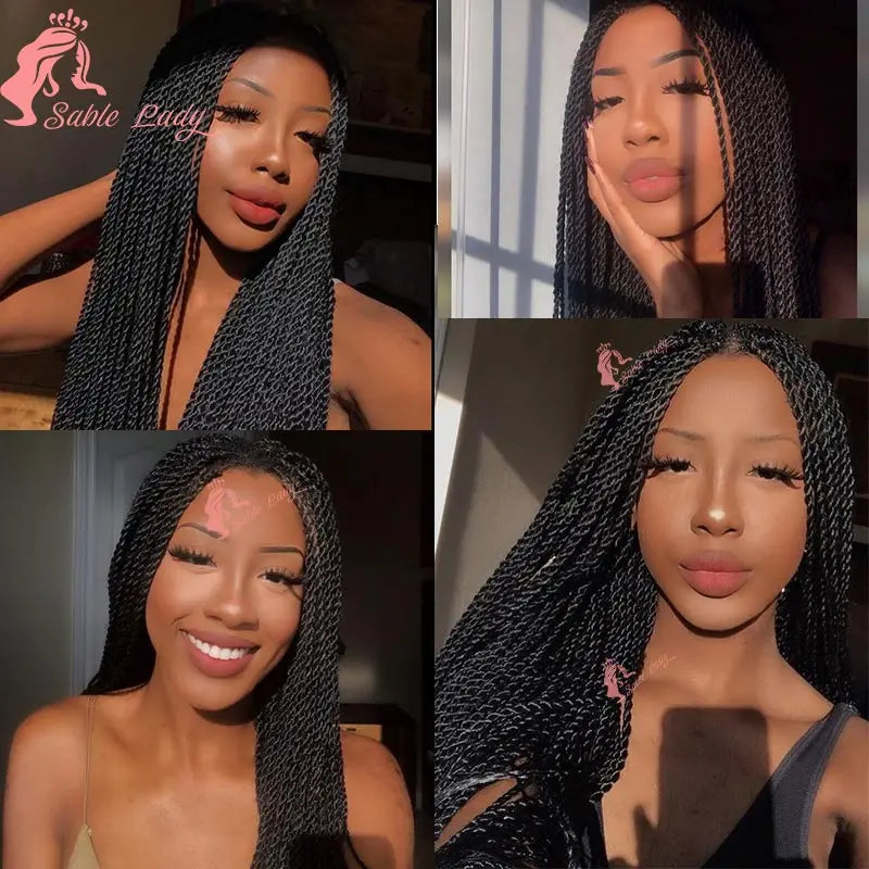 26-40 Inch Goddess Senegalese Twist Knotless Wig | Full Lace
