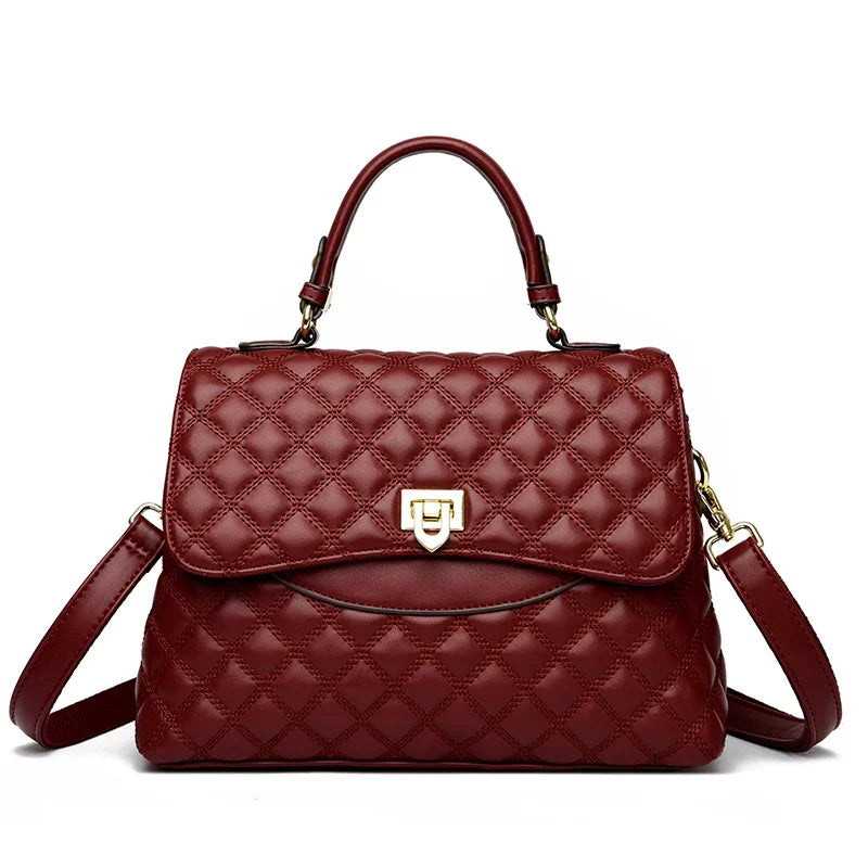 Luxury Large Capacity Multilayer Shoulder Bag | High-Quality PU Leather Designer Messenger | Sophisticated Sequined Casual Tote | Fashion-Forward Crossbody with Smart Partitioning Luxegan