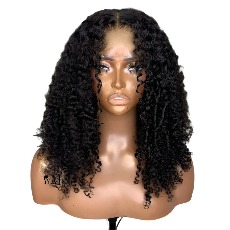 3C 4A Premium Virgin Burmese Curly Lace Frontal Wig | 250% Density Luxegan