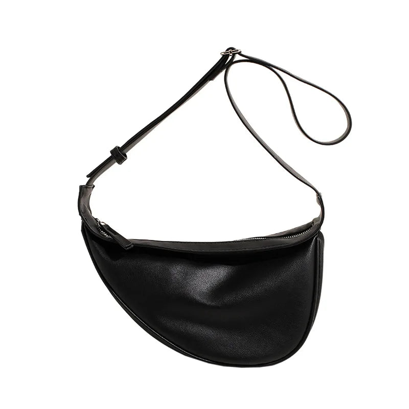 Sewing Thread Saddle Bag | High Capacity PU Shoulder Handbag Luxegan