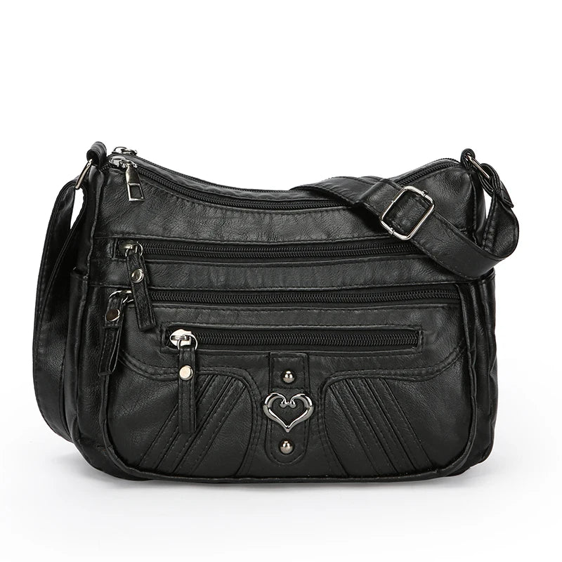 Messenger Sling Bag for Men | PU Small Zipper Crossbody Pouch Luxegan