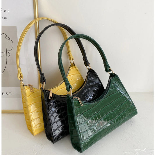 Retro PU Leather Tote | Casual Chain Shopping Bag Luxegan