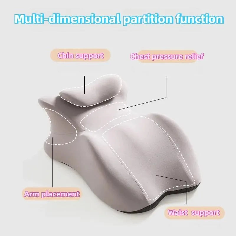 Multifunctional Prone Sleeping Pillow | Sophisticated "Ergonomic Lie-Down" Silhouette | Elegant Machine Washable & Hypoallergenic Bed Cushion | "Dignified" High-Performance Memory Foam Essential for Radiant Versatile Styling Luxegan