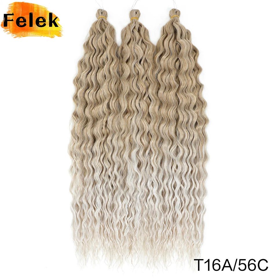 Ariel Curls Crochet Braiding Hair | Water Wave Synthetic Braid Extensions