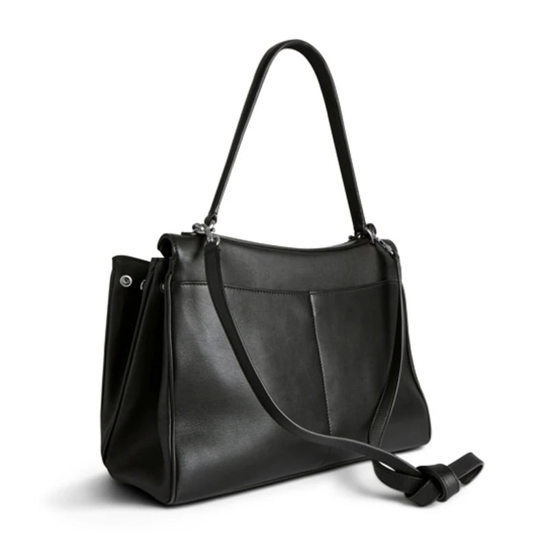 PU Crocodile Pattern Satchel | Soft Vintage Lock Commuter Bag Luxegan