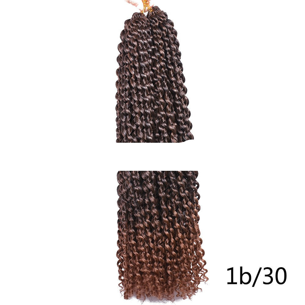 18-Inch Water Wave Passion Twist Wig | European & American Style Water Ripple Crochet Synthetic Fiber Luxegan