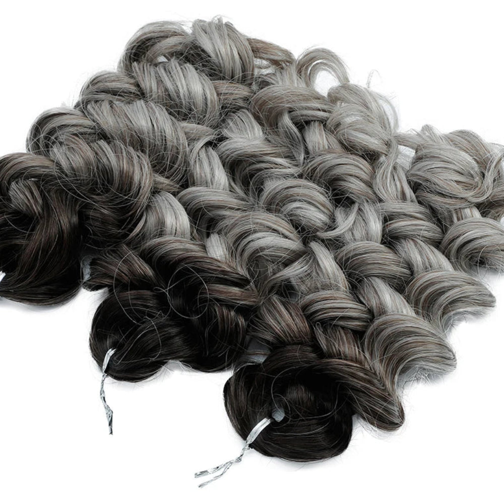 16 Inch Synthetic Loose Deep Crochet Hair | Ombre Braiding Extensions Luxegan