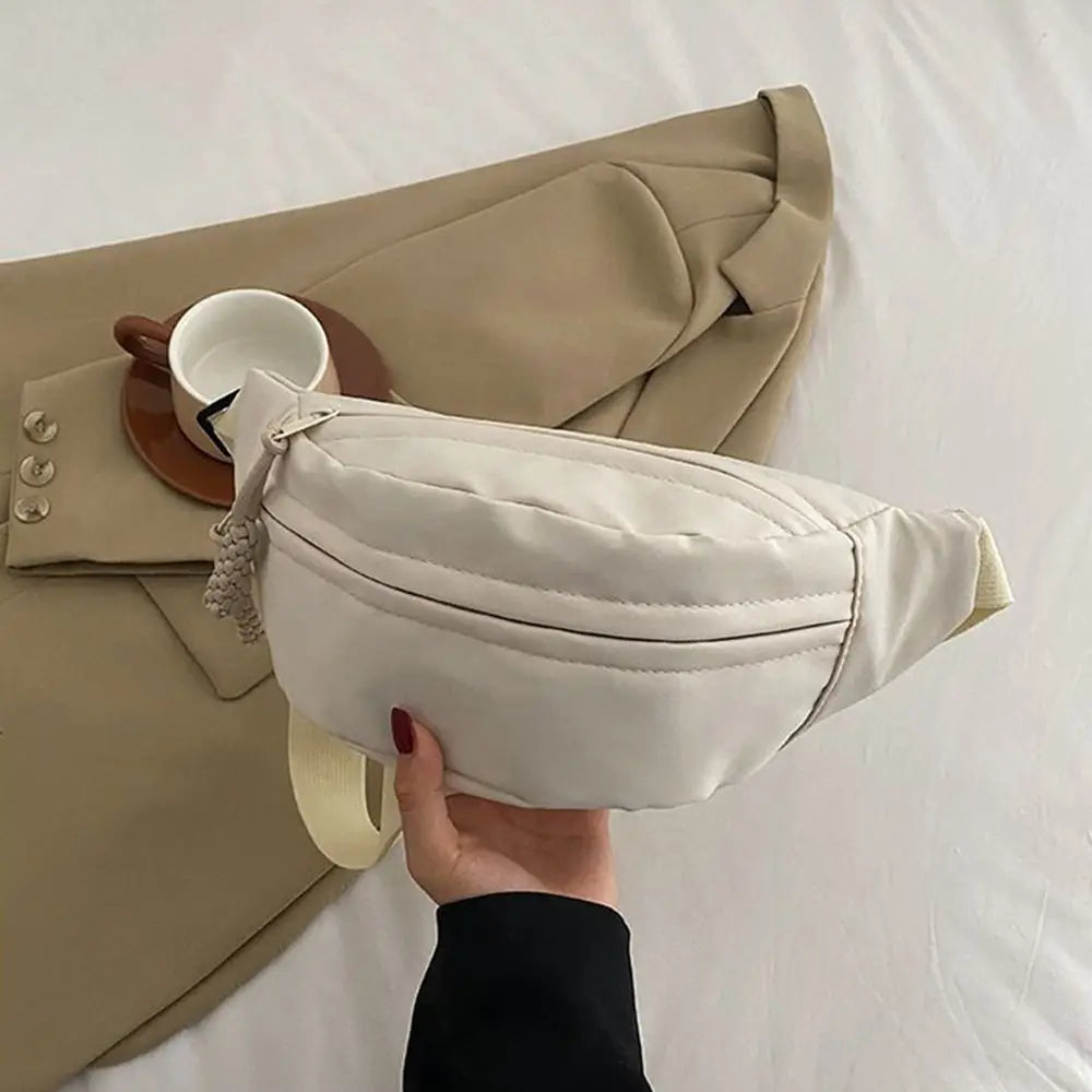 Korean Canvas Dumpling Bag | Soft Large Capacity Crossbody Hobo Luxegan