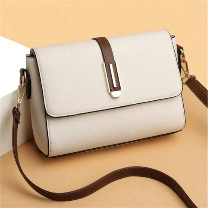 Fashion Luxury Design Women’s Small Shoulder Bag | Sophisticated Crossbody Satchel | Elegant Vintage Square Clutch | Luxury "Dignified" Soft PU Leather Messenger with Flap Closure Luxegan