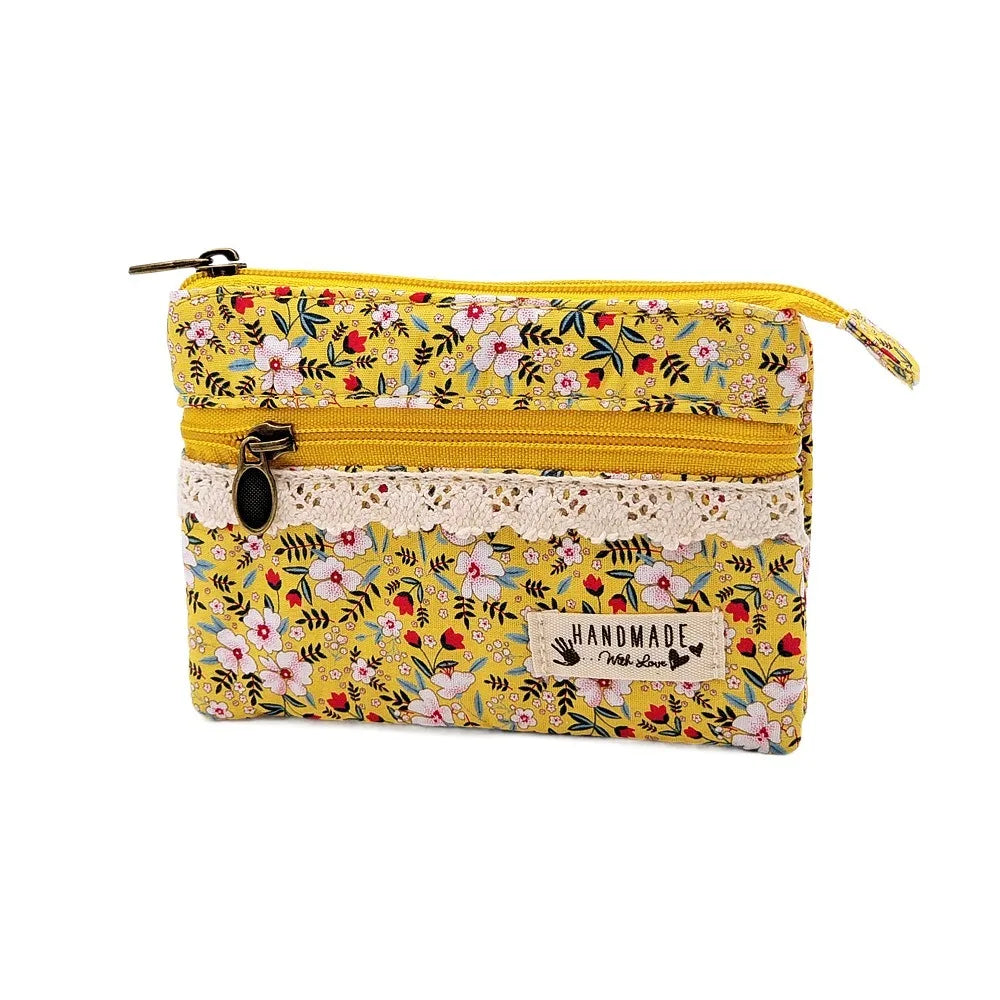 New Fashion Canvas Waterproof Coin Purse | Short Zipper Simple Organizer Clutch & Money Bag for Women Luxegan