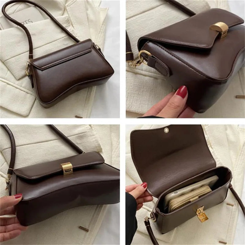 Vegan Crossbody Bag | Lightweight Solid Color Flap Purse | Design for Women Teens | Ideal for Office, College, Travel, Daily Use Luxegan