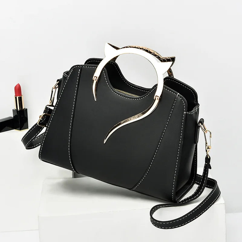 New Arrival Leather Women's Shoulder Bag | Solid Color Crossbody Small Square Bag & Zipper Phone Purse Luxegan