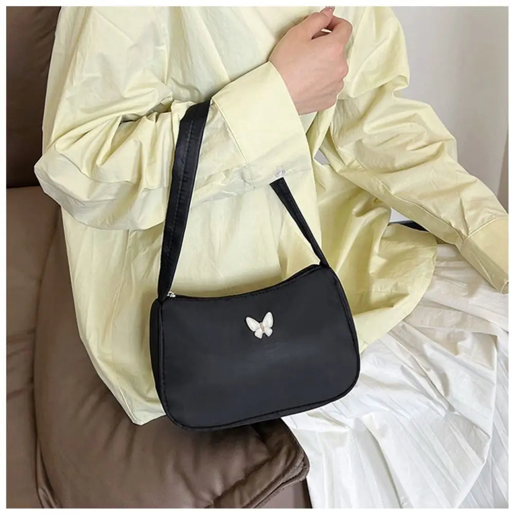 Spring Summer Fashion Handbag | New Butterfly Korean Version Crossbody Bag | High Capacity Clouds Shoulder Bag (Soft Baguette Shape) Luxegan
