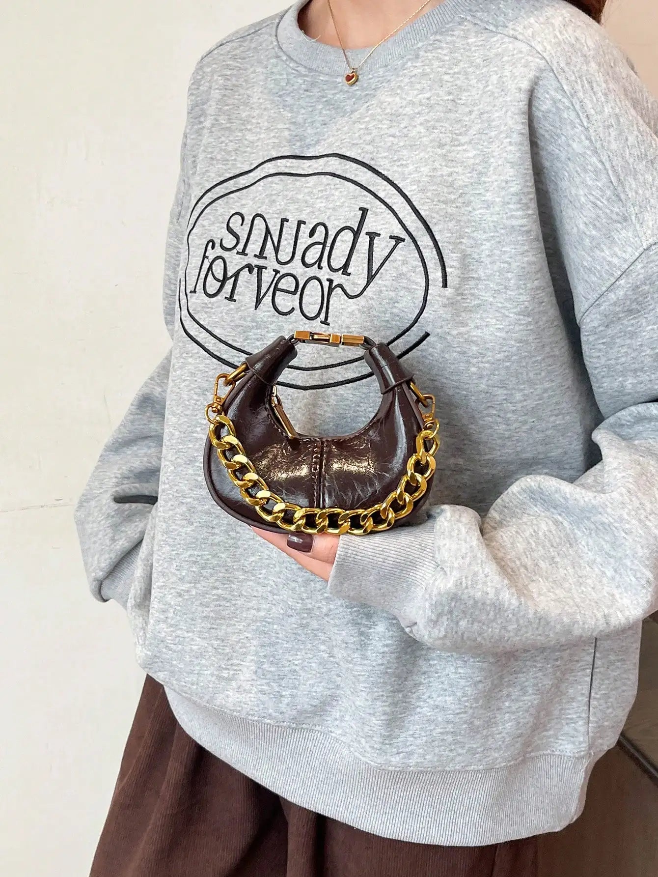 Elegant Hobo Top Handle Bag | Small Minimalist Chain Shoulder Purse Luxegan