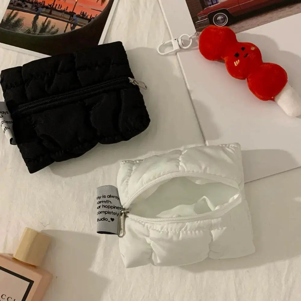 Mini Zipper Pouch Soft Compact Earphone & Coin Purse | Multi-Purpose Bag Portable Storage Travel Essentials Key Organizer Wallet Luxegan