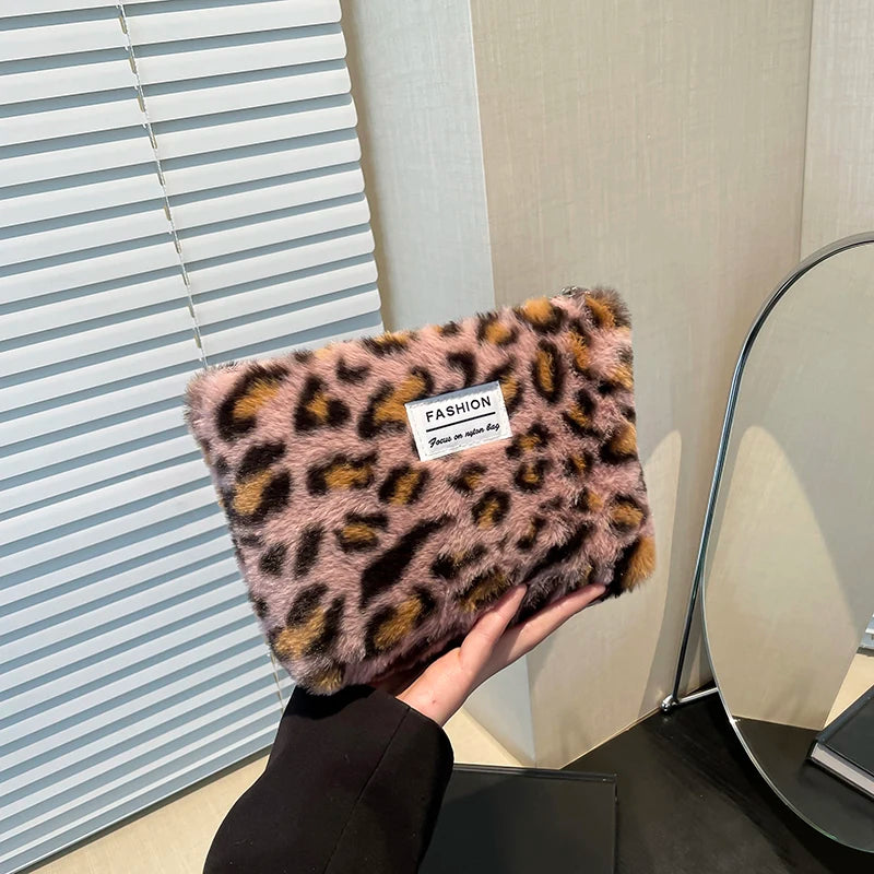 Leopard Print Retro Makeup Bag | Large Capacity Cosmetic Bag & Fashion Portable Storage Bag (Travel Toiletry Bag) Luxegan