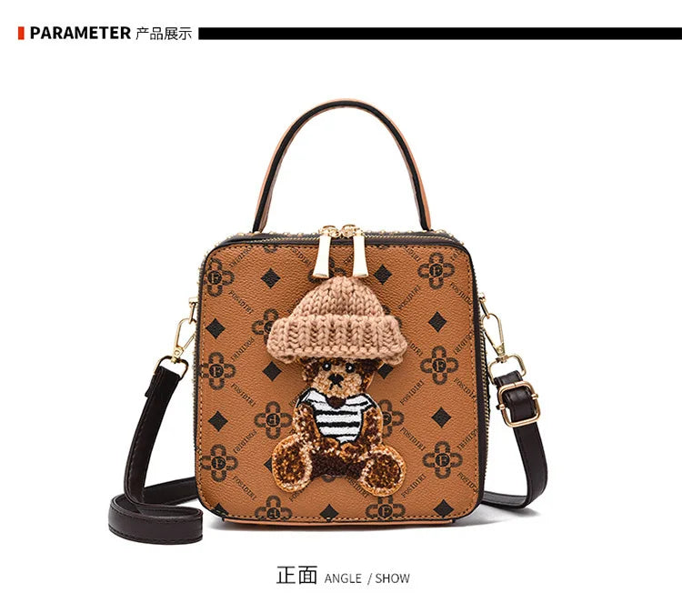 New Fashion Design Leather Women's Bag | Lady Commuter Small Square Bag & Hard Box Handbag Luxegan